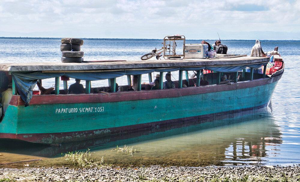 Los Guatuzos: A Wildlife Refuge in Nicaragua: Boat taken to get there. It was full of people and cargo. 