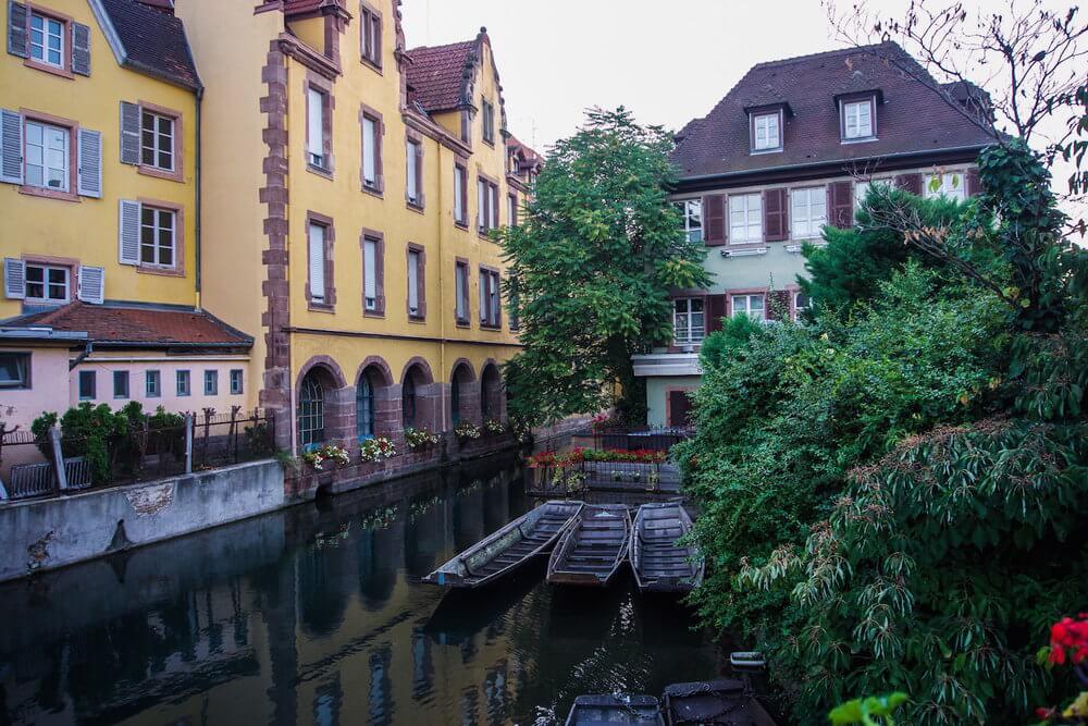 Colmar France - reflections in the canal