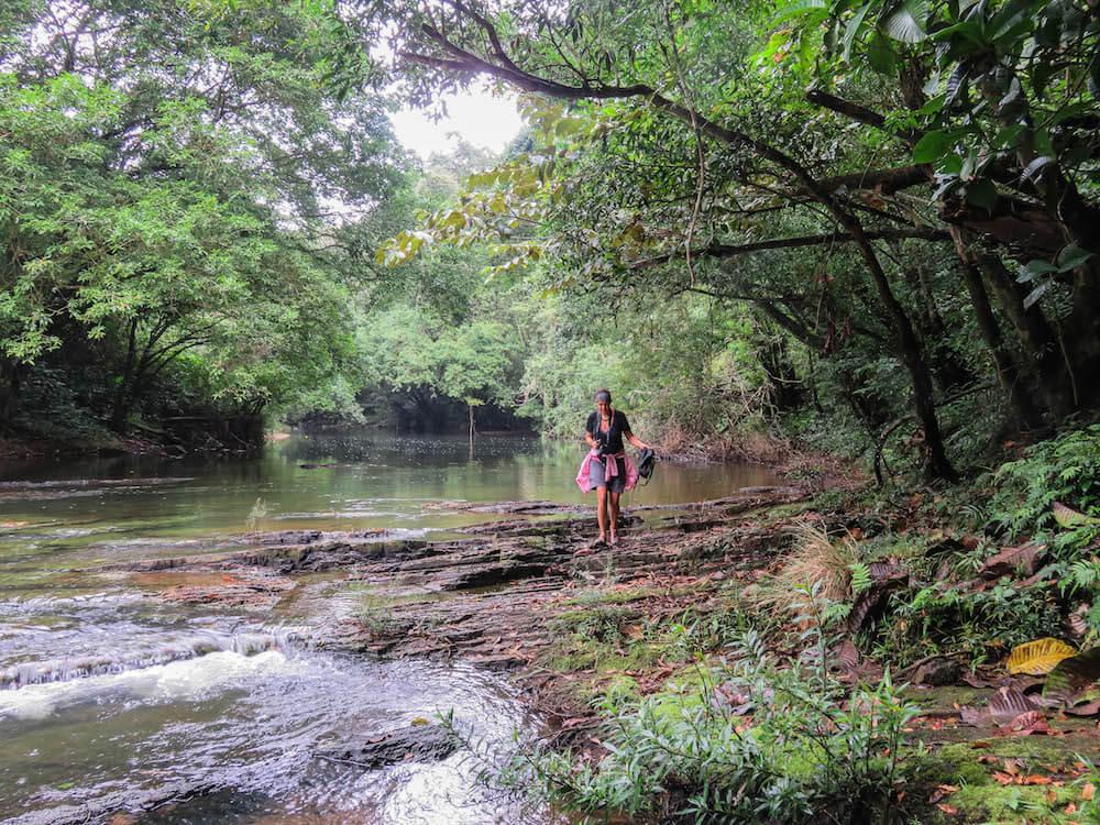 Fear of travelling: In the Nicaraguan jungle walking by the river