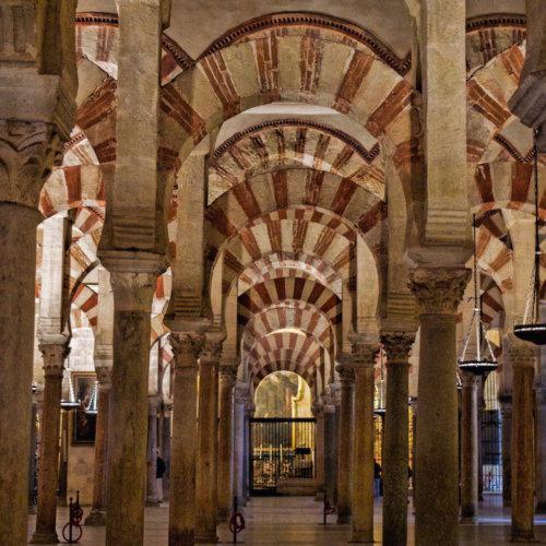 La Mezquita in Cordoba Spain - interior archways