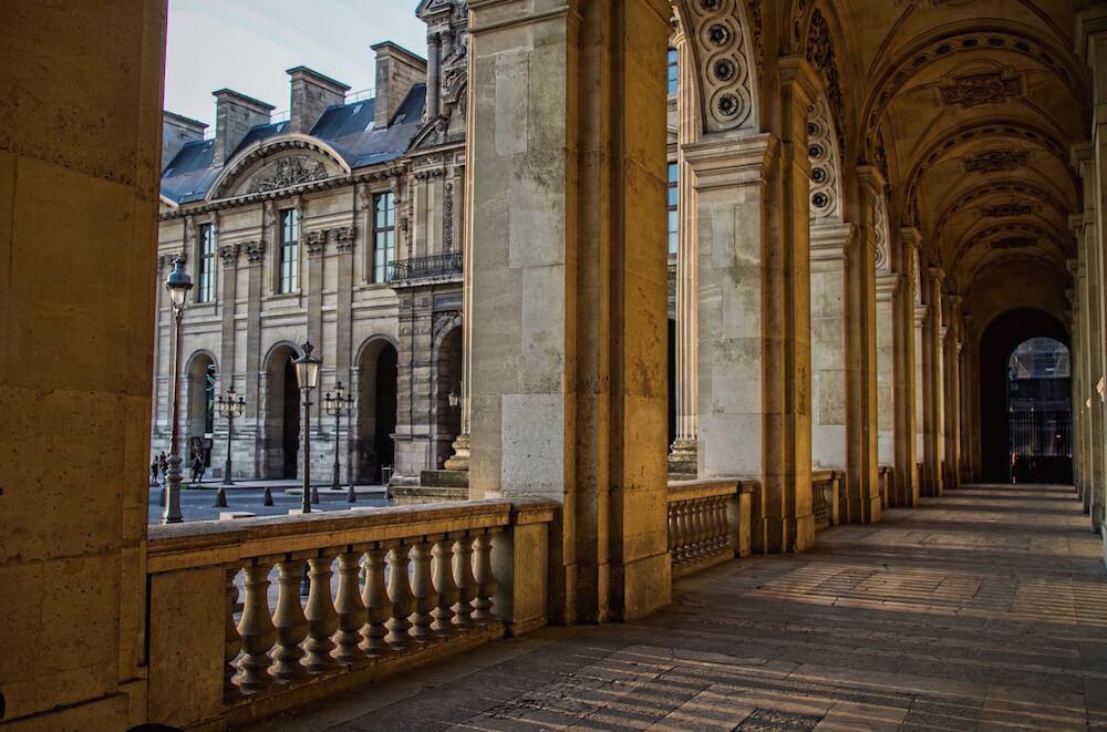 Moving to Paris to enjoy the small pleasures in life as in how the light falls on the arches at the Louvre