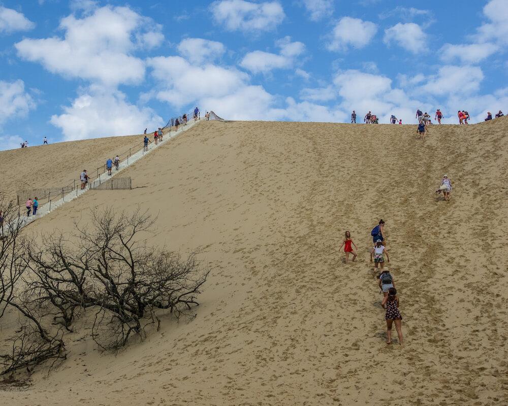 climbing up the dune du pilat france