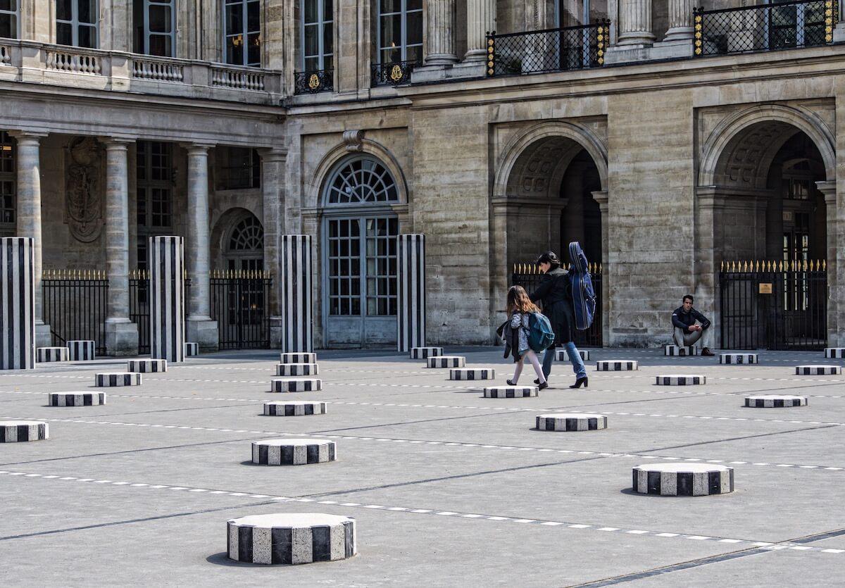 One of the best Paris experiences- visit the Buten art installation at Palais Royal