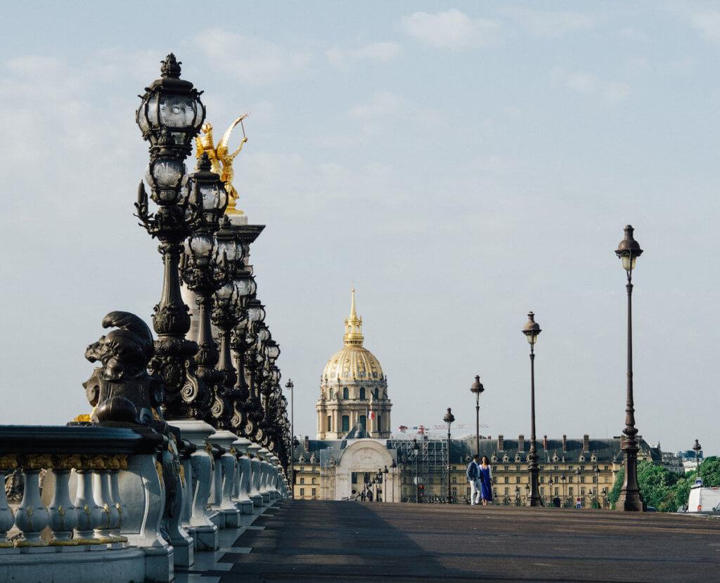 Valentine's Day in Paris - walk across Pont Alexandre III