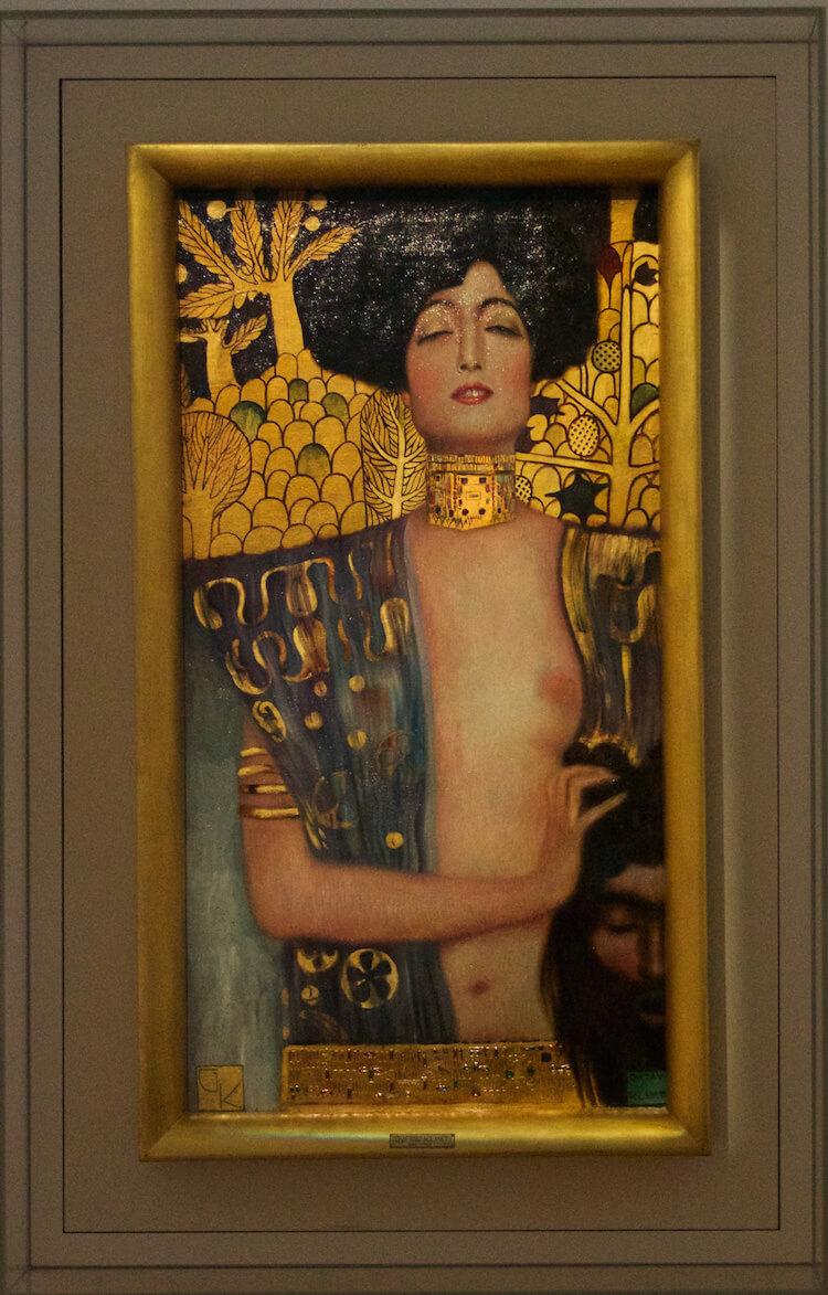 Ostrava Czech Republic: Klimt's golden painting called Judith