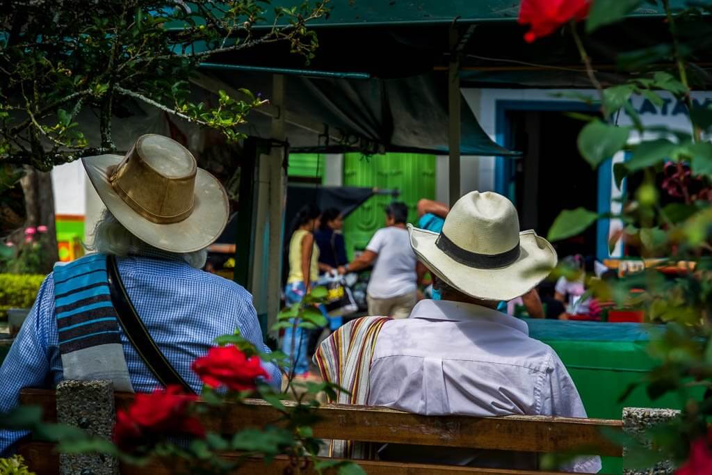 Jardin Colombia - 2 men wearing sombreros