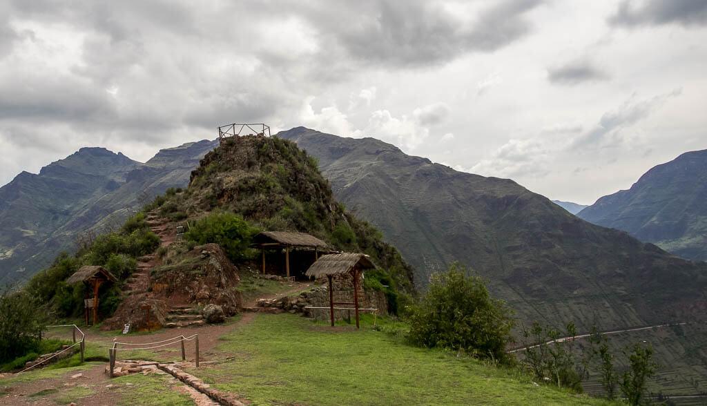 Pisac Peru; remains of an Inca village