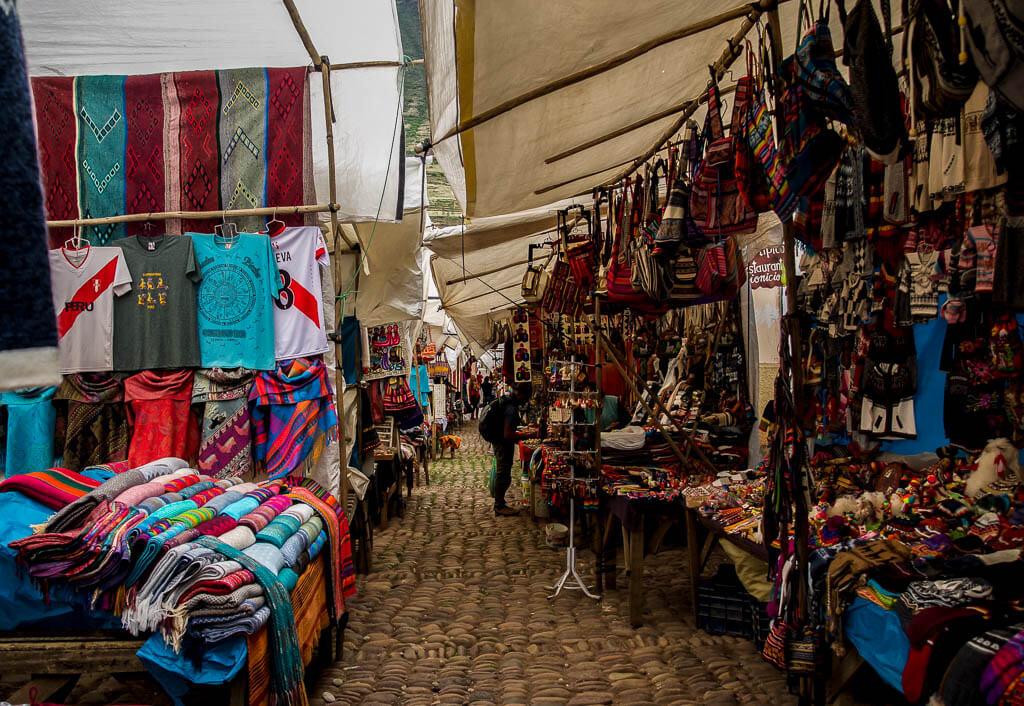 Aisle at Pisac Peru market