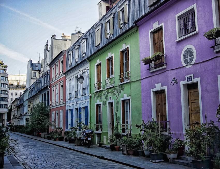 Paris Streets: rue Cremieux with its colourful facades
