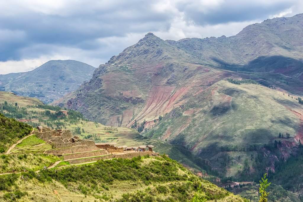 the stunning Andes from the ruins at Pisac Peru