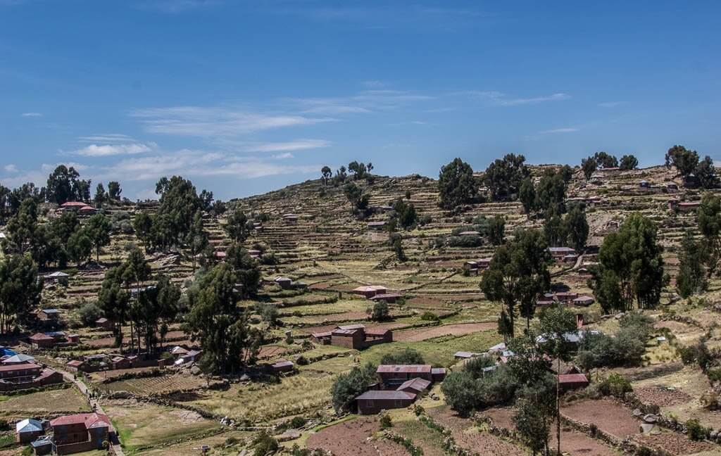 Taquile Island and its terraced land for farming