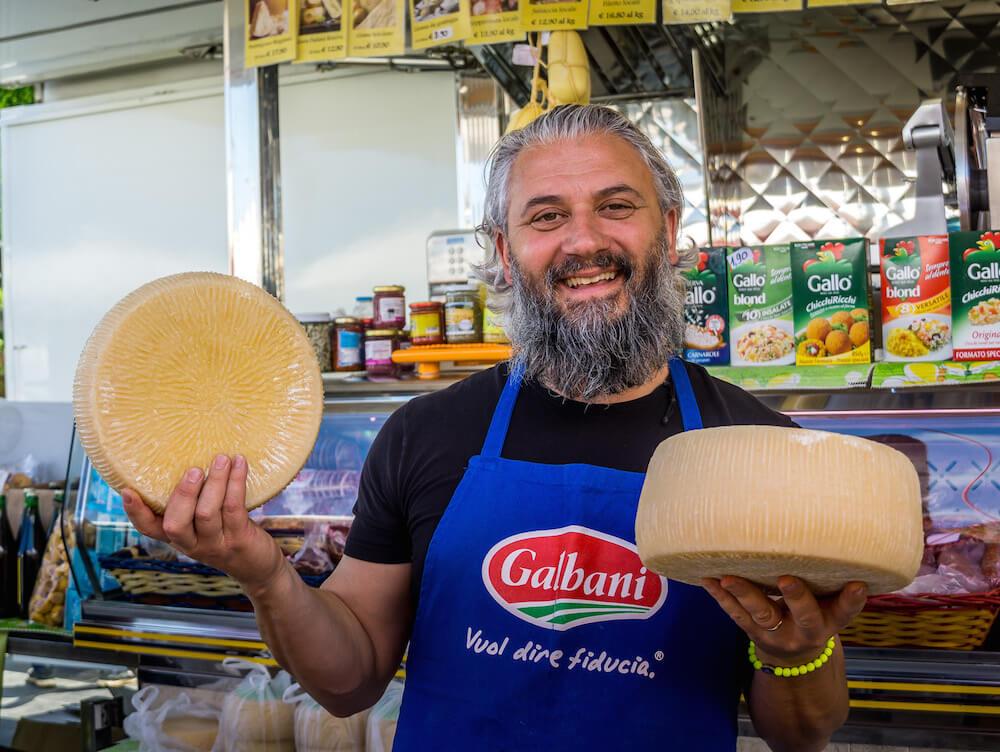 Scilla: We chatted to this vendor. Cheese anyone?
