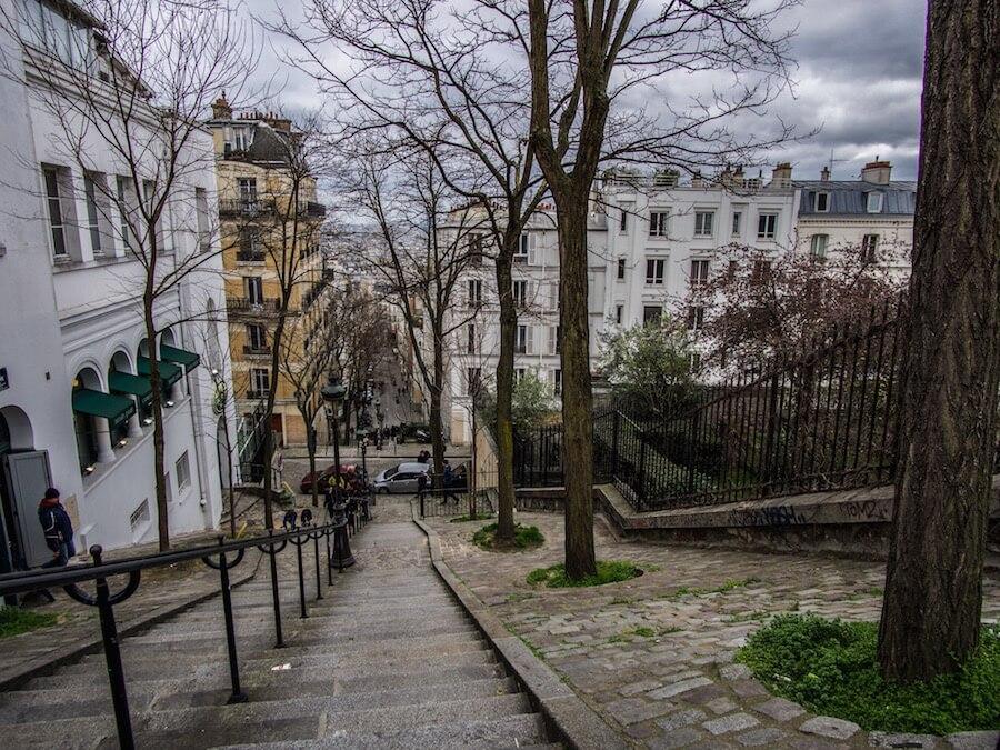 Things to do in Montmartre: explore the staircases on Valentine's Day in Paris 