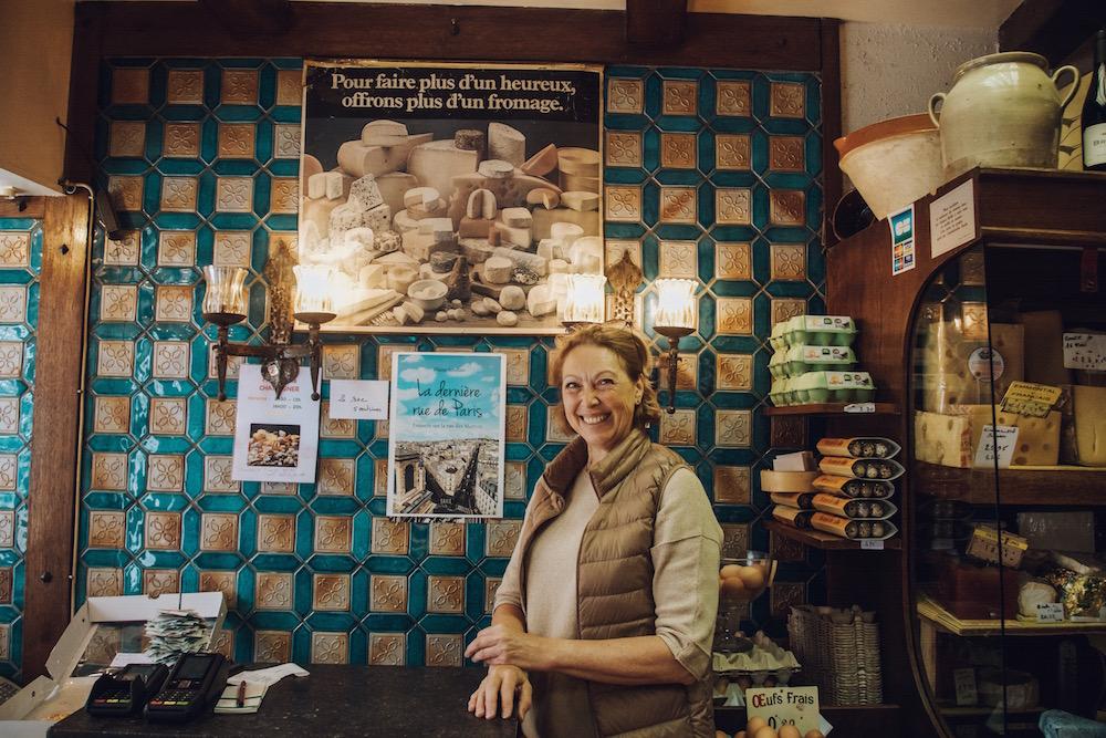 Fromagerie in Paris - the cheesemonger at Fromager Chataigner
