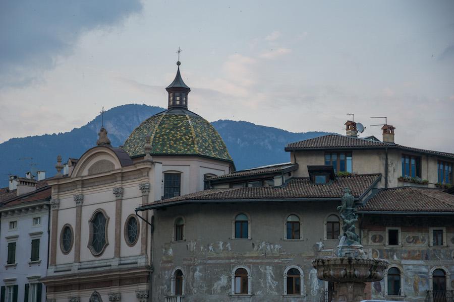 Things to do in Trento Italy: domes rooftop and the mountains