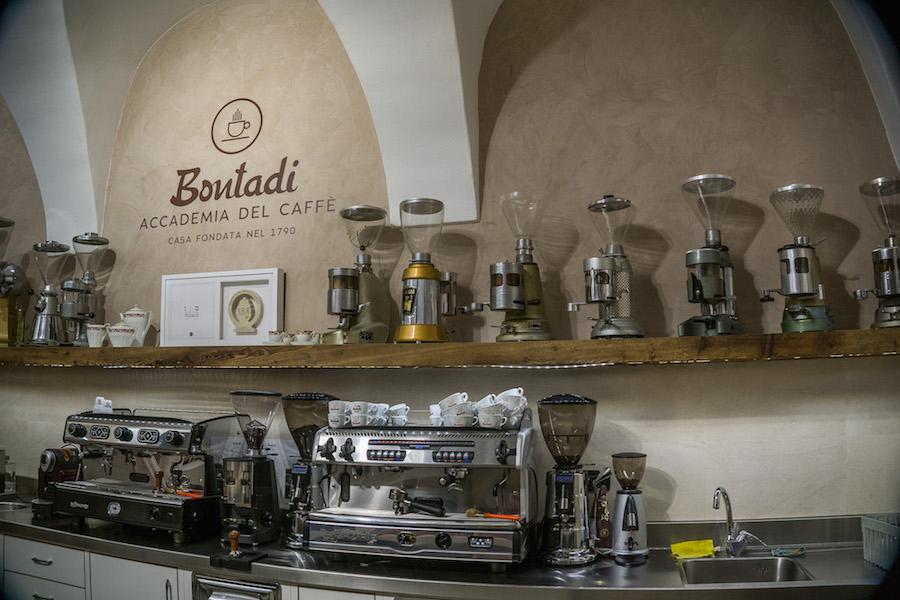Bontadi: old coffee machines line the shelf