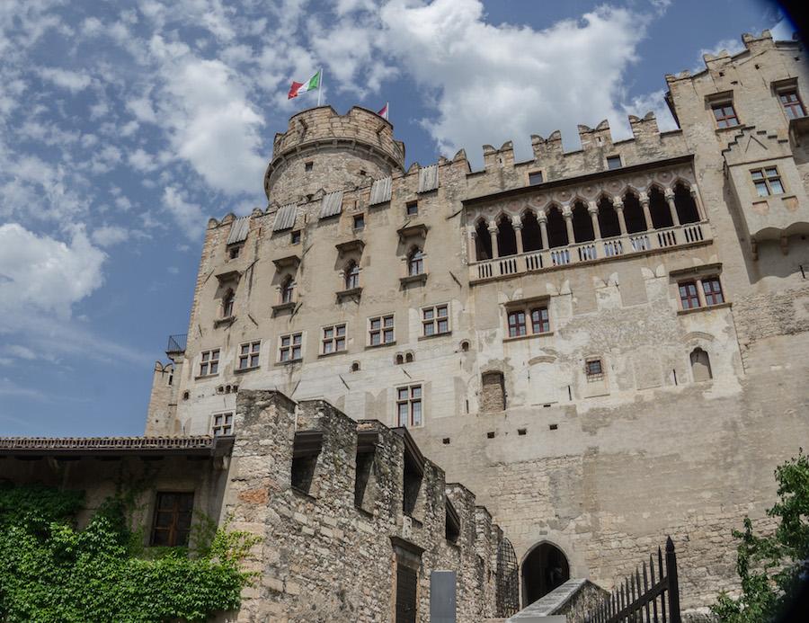 Things to do in Trento Italy: looming castello del buonconsiglio