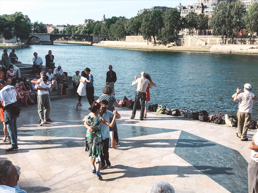 Tango by the Seine in the Latin Quarter of Paris