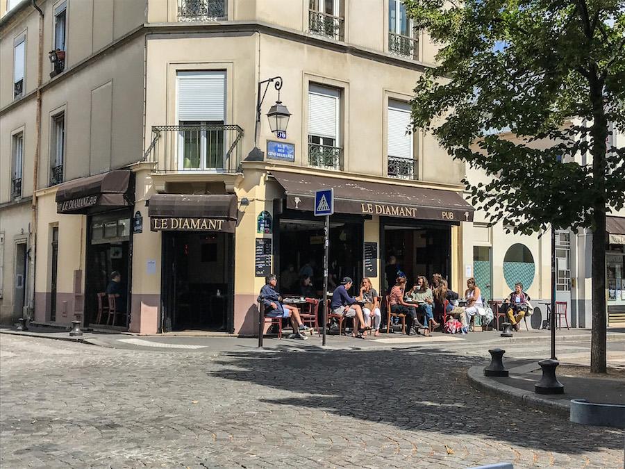 corner café in La Butte aux Cailles Paris