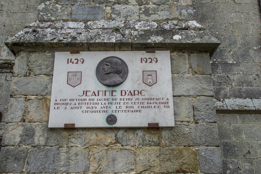 the plaque showing the Joan of Arc was here 
