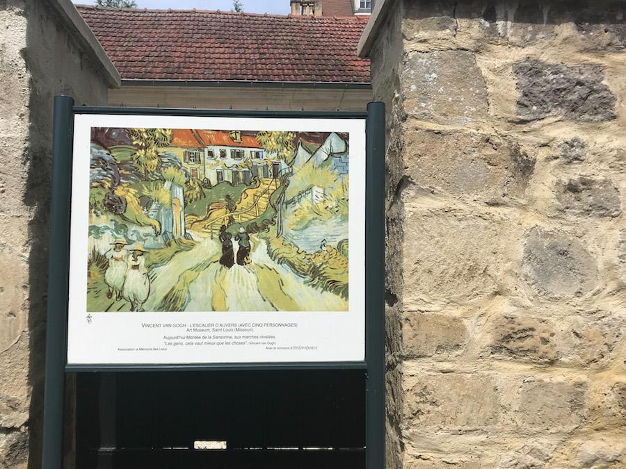 one of the panels in Auvers-sur-Oise explaining the paintings