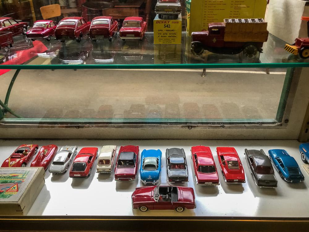 vintage dinky toy cars at les puces
