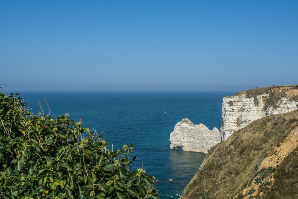 view from the cliffs of Etretat