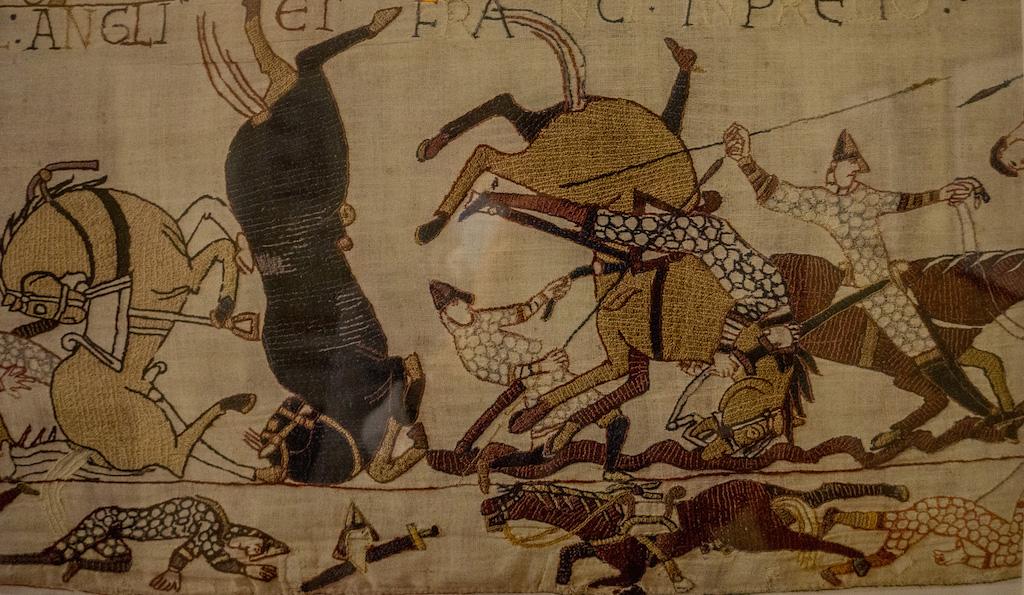 Facts about The Bayeux tapestry - horses and soldiers dying in battle