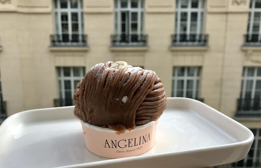 A mont blanc from Angelina's on rue du Bac