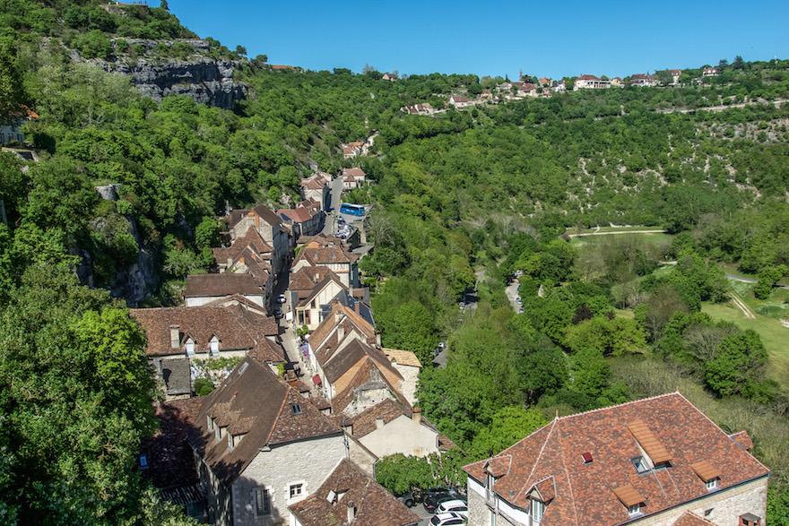 view over the town of Rocamadour France