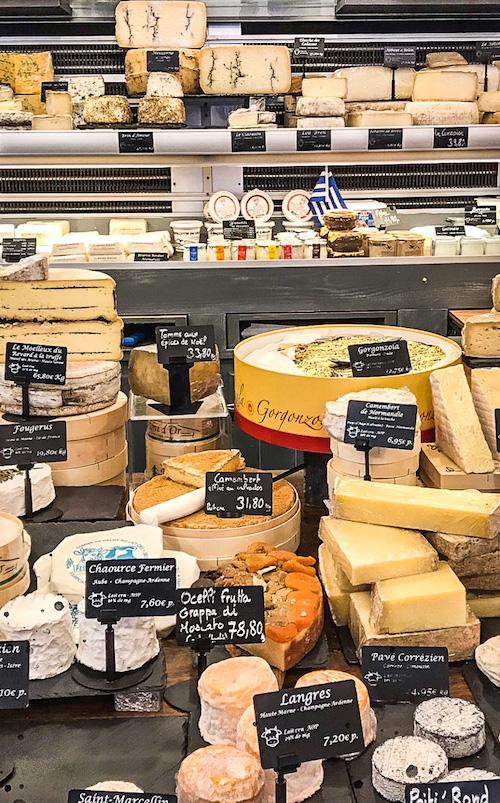 cheeses in a fromagerie
