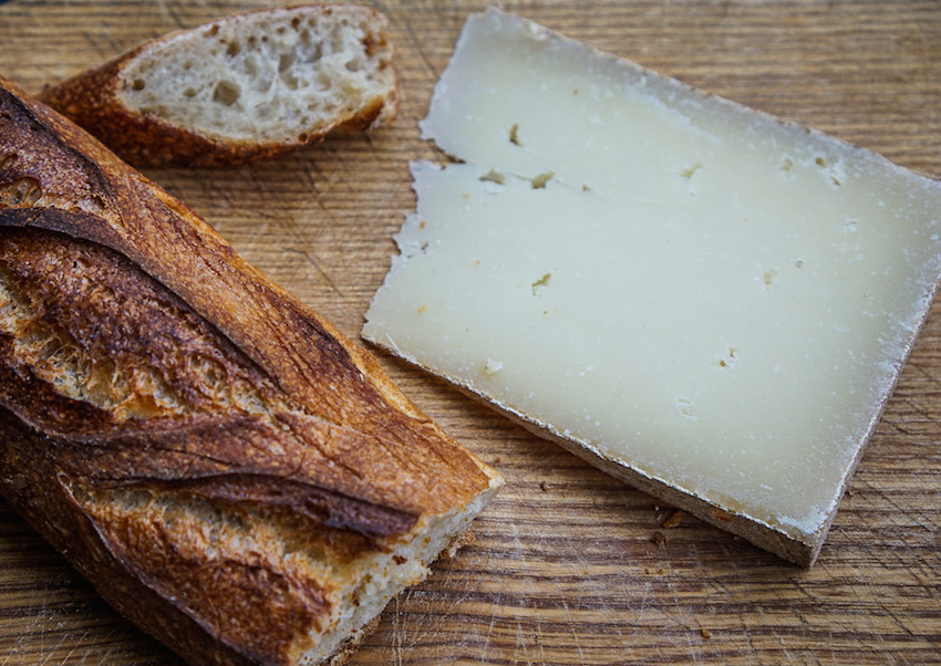 cheeses of France - Ossau Iraty and a baguette