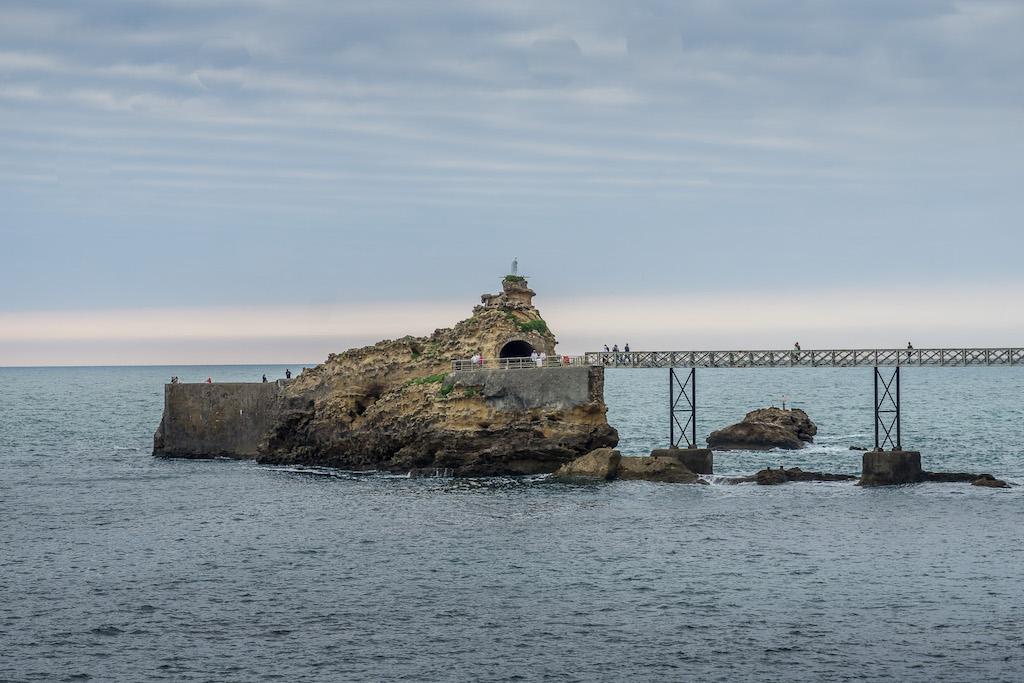 things to do in Biarritz France - see the rocher de la vierge 