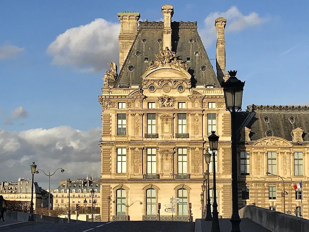looking at the Louvre from pont Royal in the 7th district of Paris 