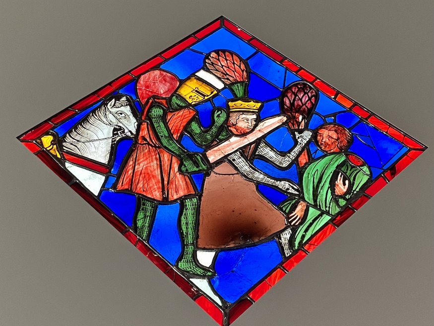  stained glass fragment from SAinte-Chapelle