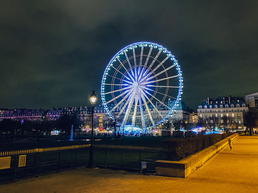 The Ferris Wheel in Paris at Christmas