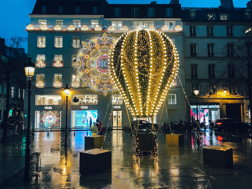 Christmas lights in Paris - rue St Honore