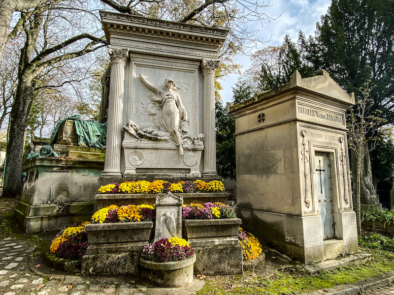 Paris in November in Père Lachaise Cemetery