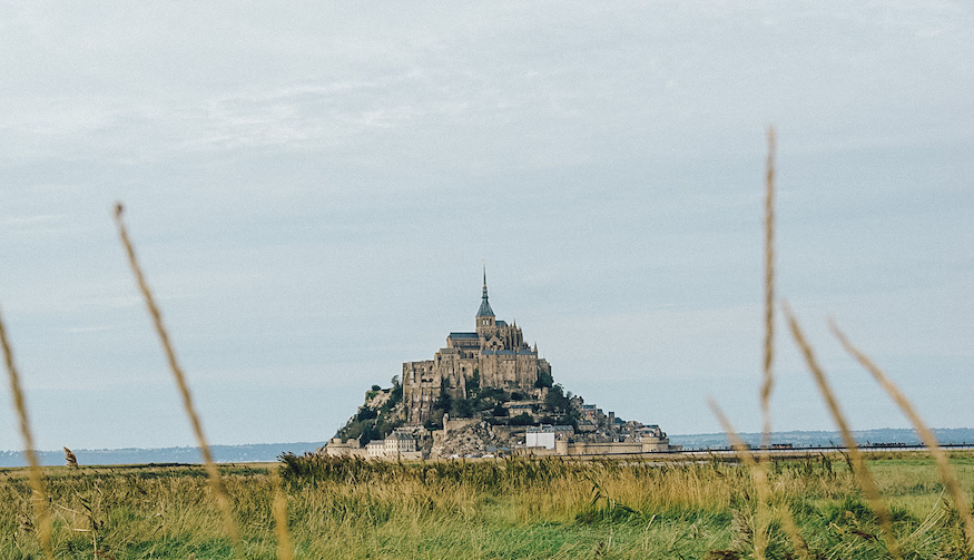 visiting Mont St Michel. -view from a distance